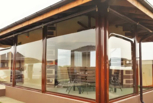 Transparent PVC terrace films, thermal insulation, installation, prices, and models