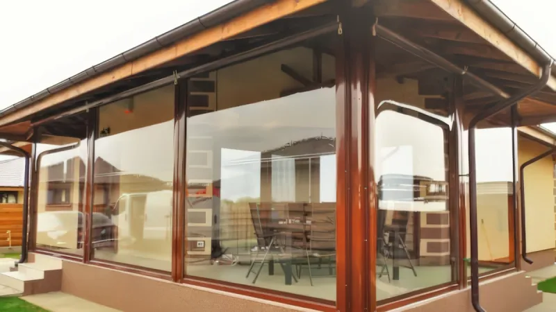Transparent PVC terrace films, thermal insulation, installation, prices, and models