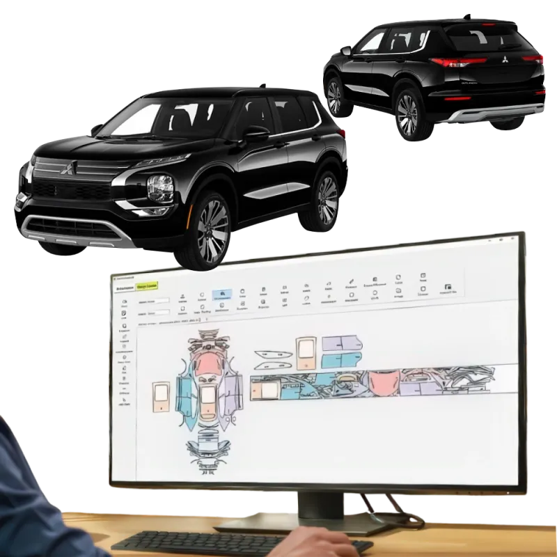 folii ppf - pre-cut ppf film kit for mitsubishi